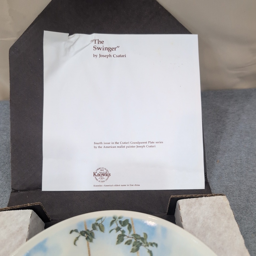 Knowles 1983 Joseph Csatari The Swinger Grandparent Plate Limited Edition - Picture 4 of 9